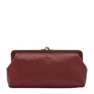 NEW IL BISONTE women's manuela clutch bag in marron